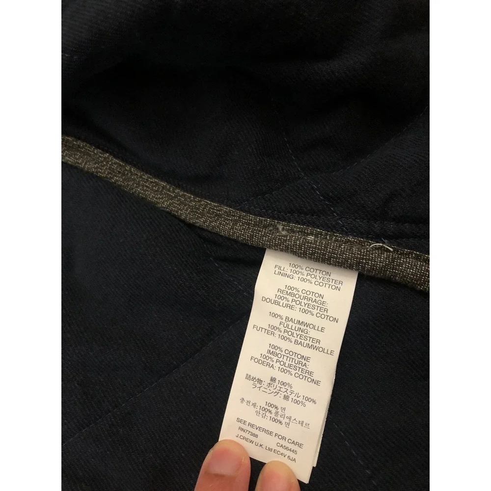 J.Crew Sussex Quilted Jacket Mens XS Blue B0596 Thermore Insulated Utility